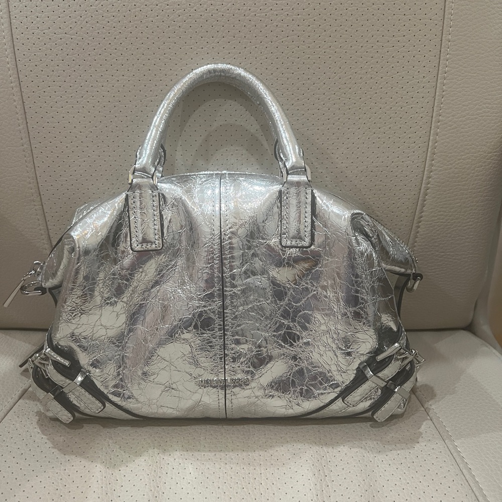 Michael Kors Silver Satchel